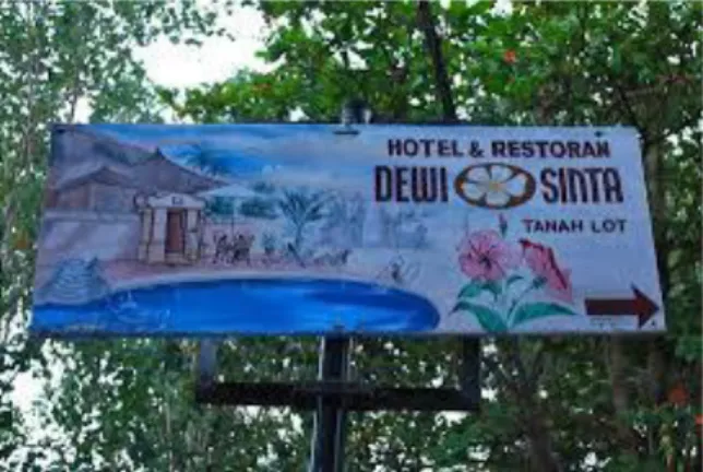 Gambar 1 Papan Nama Dewi Sinta Hotel  Sumber:  
