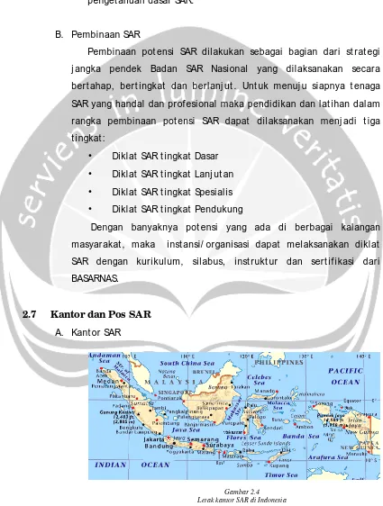 Gambar 2.4Letak kantor SAR di Indonesia