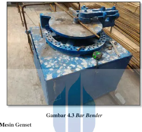 Gambar 4.3 Bar Bender  D.  Mesin Genset 