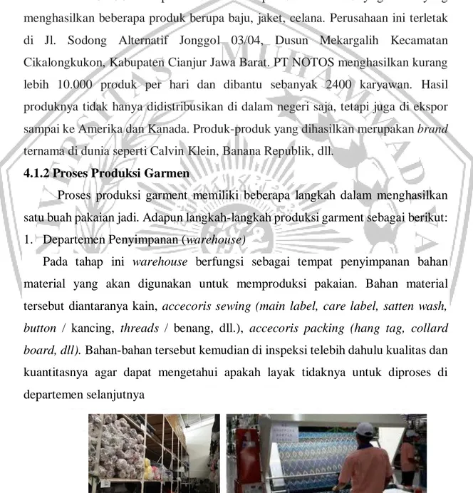 Gambar 4.1 Departemen Warehouse PT NOTOS 