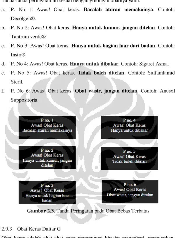 Gambar 2.3. Tanda Peringatan pada Obat Bebas Terbatas 