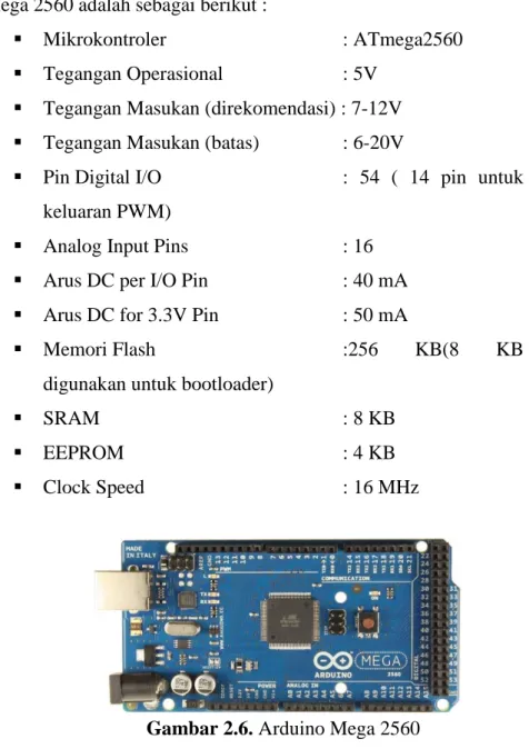 Gambar 2.6. Arduino Mega 2560 