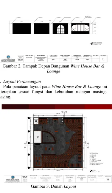 Gambar 2. Tampak Depan Bangunan Wine House Bar &amp; 