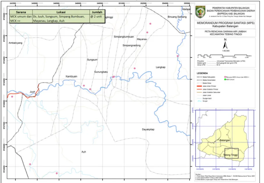Gambar 3.10 Peta Rencana Infrastruktur Air Limbah Kecamatan Tebing Tinggi