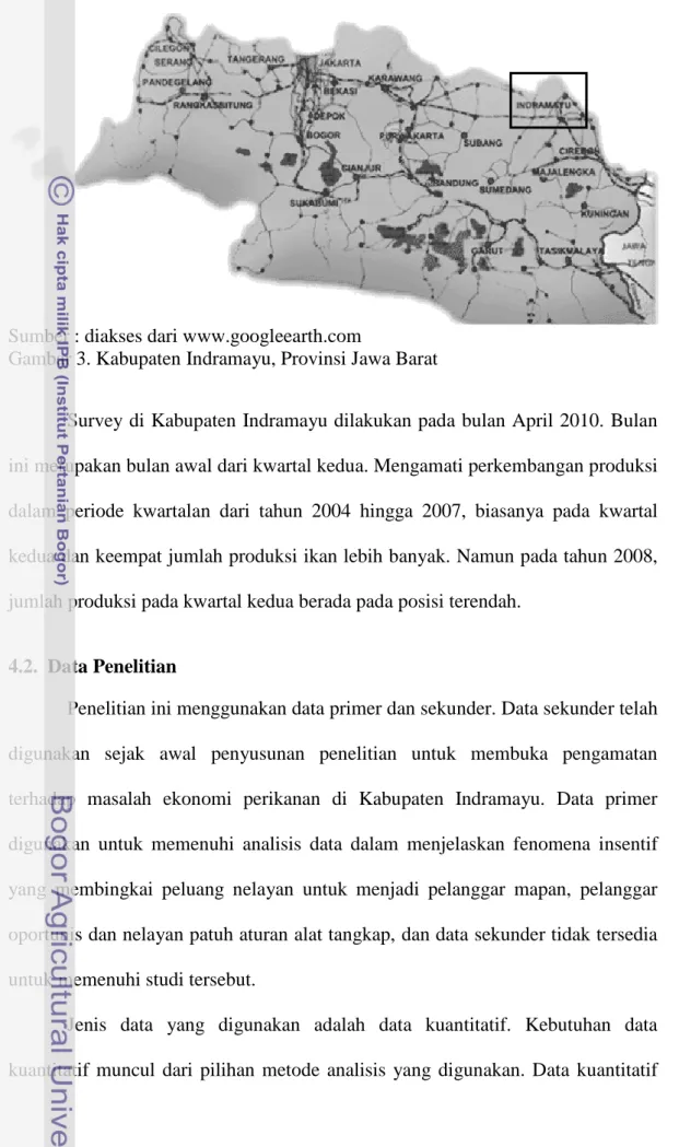 Gambar 3. Kabupaten Indramayu, Provinsi Jawa Barat 
