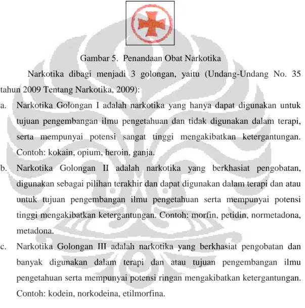Gambar 5.  Penandaan Obat Narkotika 