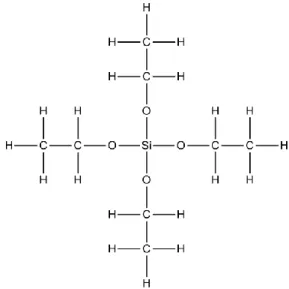 Gambar 2. Struktur TEOS (tetraetilortosilikat). 