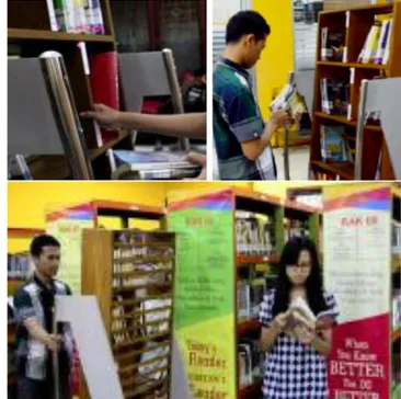 Gambar 10.  Uji coba prototype di perpustakaan kota Yogyakarta 