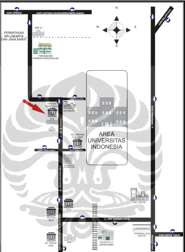 Gambar 3.1. Lokasi Apotek Rawa Pule 