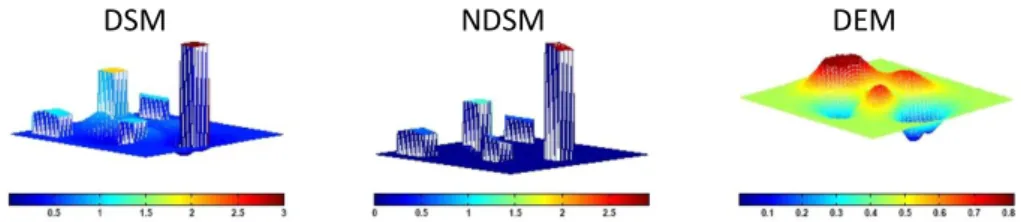 Gambar I. 7. DSM, NDSM, dan DEM (Bartels dan Wei, 2009)             