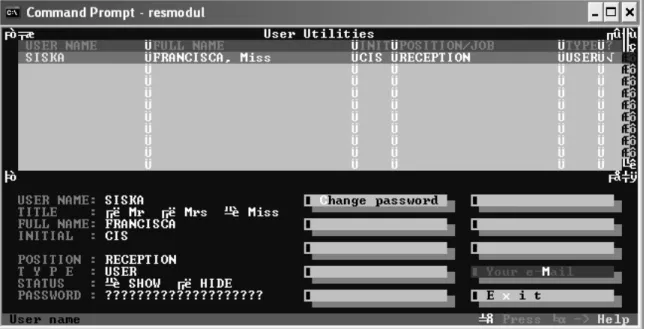 Gambar 3.7  Tampilan User Utilities 