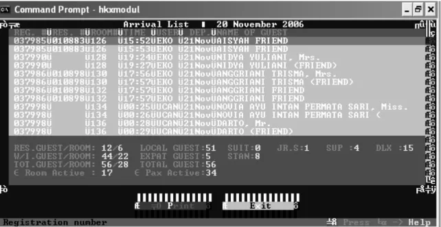 Gambar 3. 24  Tampilan arrival list  