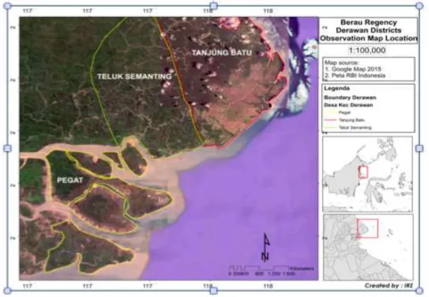 Gambar 1 Peta Lokasi Proyek di Kecamatan Pulau Derawan 