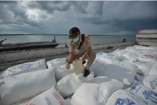 Gambar 4. Pemeriksaan Karantina Tumbuhan Terhadap Tepung Terigu