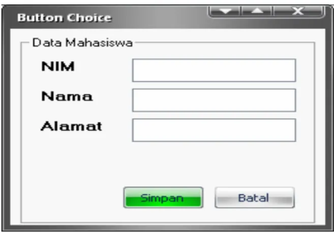 Gambar 4.5 Penggunaan Pop-Up menu 