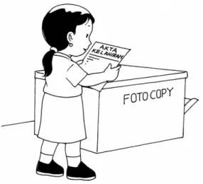 Gambar 2.7 Ana memfotocopy.