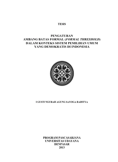 Jenis Sistem Pemilihan Umum - Sistem Pemilihan Umum