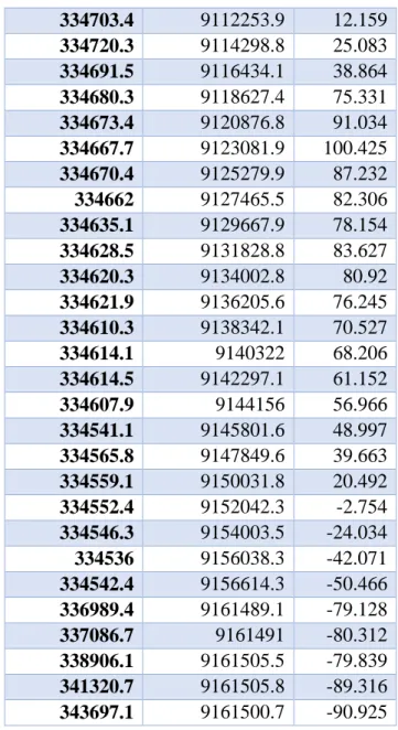 Gambar 3.9 Data yang akan di olah di  Surfer 12 