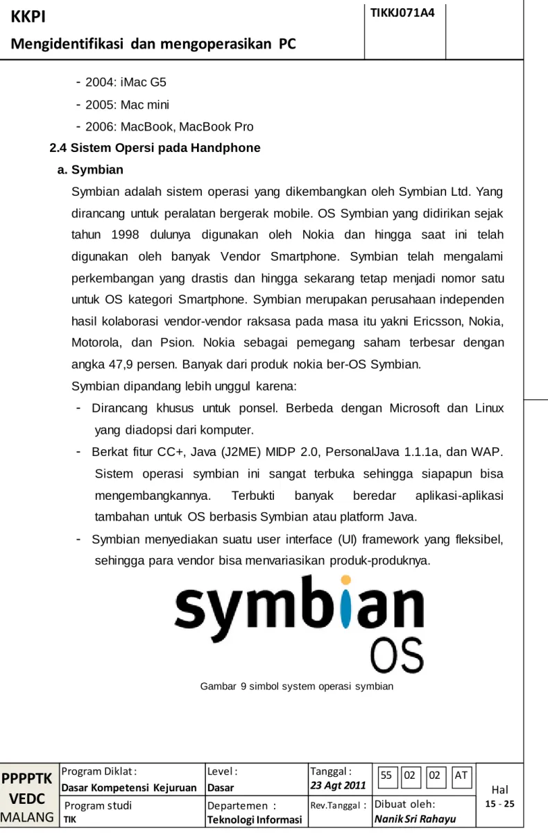 Gambar  9 simbol system operasi  symbian 