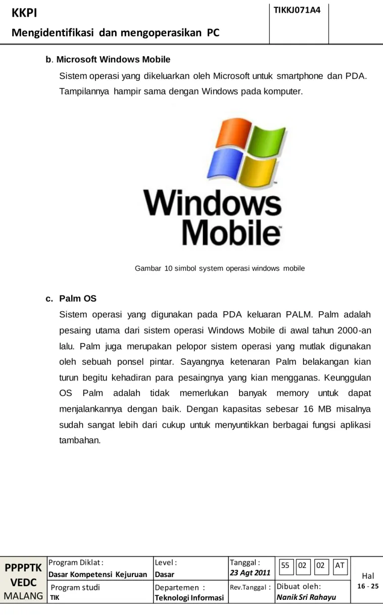 Gambar  10 simbol  system operasi windows  mobile 