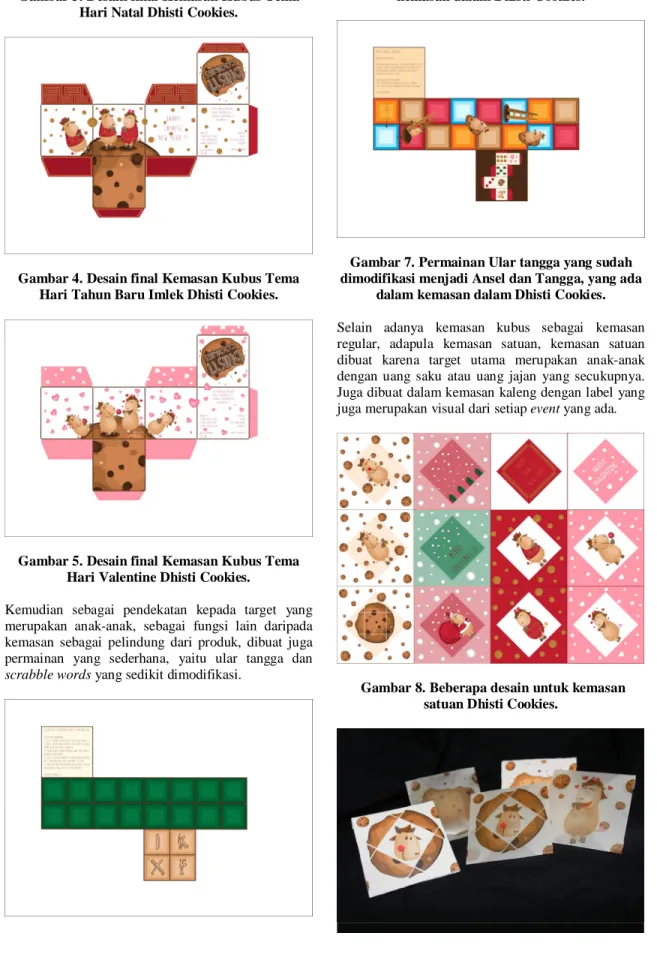 Gambar 4. Desain final Kemasan Kubus Tema  Hari Tahun Baru Imlek Dhisti Cookies. 