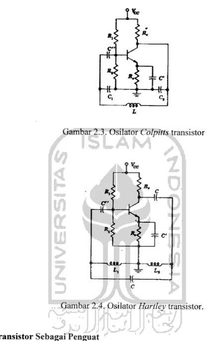 Gambar 2.3. Osilator Colpitis transistor