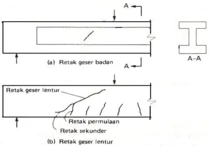 Gambar 2.4. Jenis-jenis retak miring 