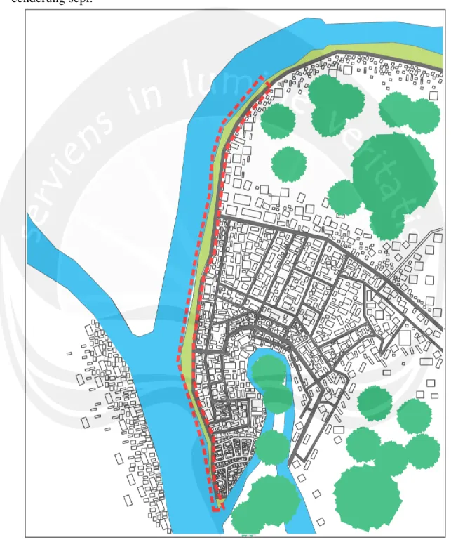 Gambar 1.1. Site Plan Taman Sungai Kayan  Sumber : Analisis Penulis, Maret 2016