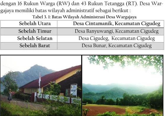 Tabel 3. 1: Batas Wilayah Administrasi Desa Wargajaya 