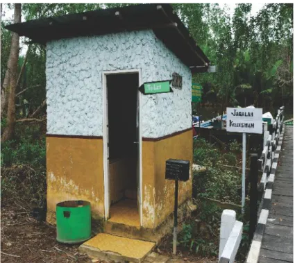 Gambar 6. Fasilitas pendukung berupa toilet di Sungai Hitam