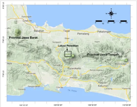 Gambar 2. Lokasi penelitian (peta dasar dari google map). 