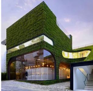 Gambar 9. Teknologi atap hijau di The Nanyang  Technological University of Singapore (Bari  2011) 