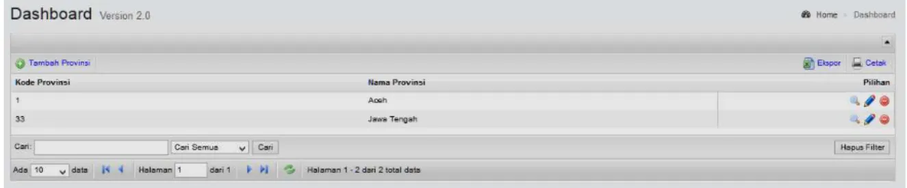 Gambar 3.Jendela pengaturan data Provinsi 