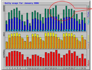 Gambar 9: Data Statistik Kunjungan Bulan Januari 2006 