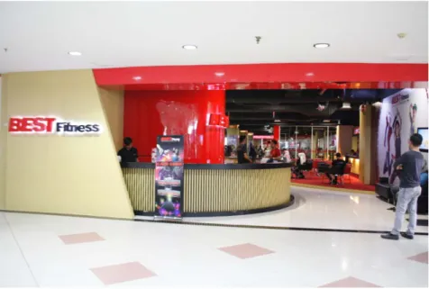 Gambar 01: Bagian depan (pintu masuk) Best Fitness Plaza Medan Fair 