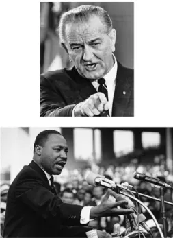 Gambar 1.2. Lyndon Johnson Presiden Amerika Serikat ke 36 (1963- (1963-1969) dan Martin Luther King (1929 – 1968)