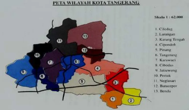 Gambar 4. Peta Administrasi Kota Tangerang 2002 