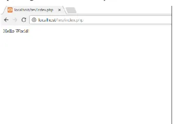 Gambar 2.3 Hasil Output Pemrograman PHP  2.9  Visual Studio Code 