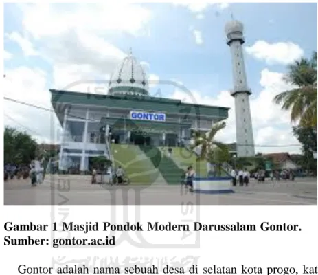 Gambar 1 Masjid Pondok Modern Darussalam Gontor. 