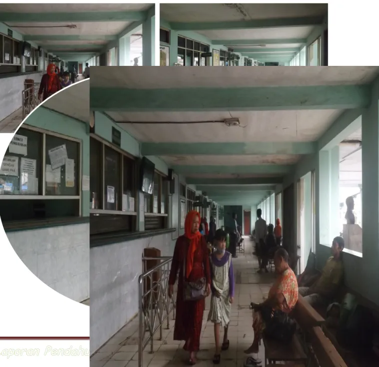 Gambar 3.2: Foto  kondisi dan aktivitas  di bag. pendaftaran  RSUD Gedung Lama