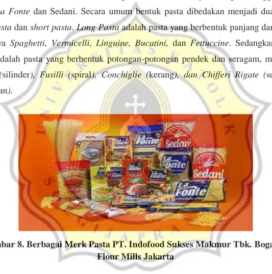 Gambar 8. Berbagai Merk Pasta PT. Indofood Sukses Makmur Tbk. Bogasari  Flour Mills Jakarta 