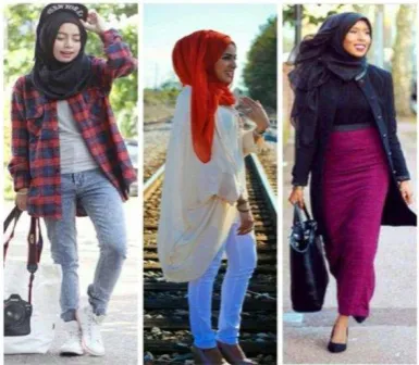 Gambar  2. Contoh hijab modis (Niena, 2015) 