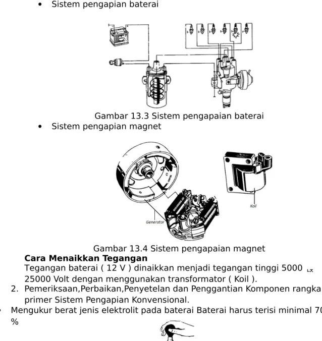 Gambar 13.3 Sistem pengapaian baterai