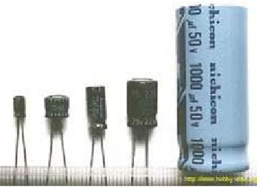 Gambar 2.6   Electrolytic Capacitor (ELCO) 