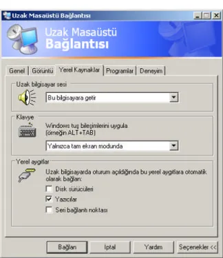 Şekil 1.22’deki pencerede yer alan Uzak bilgisayar sesi ile bağlanı lan bilgisayardaki sesli uyarı ları n aktarı mı ayarlanır.