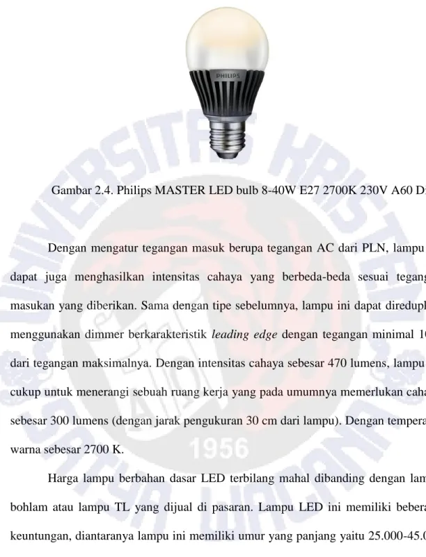 Gambar 2.4. Philips MASTER LED bulb 8-40W E27 2700K 230V A60 Dim 