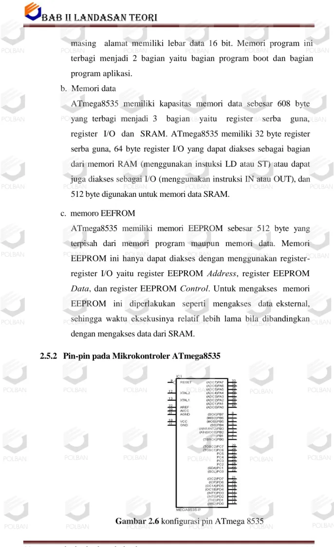 Gambar 2.6 konfigurasi pin ATmega 8535           