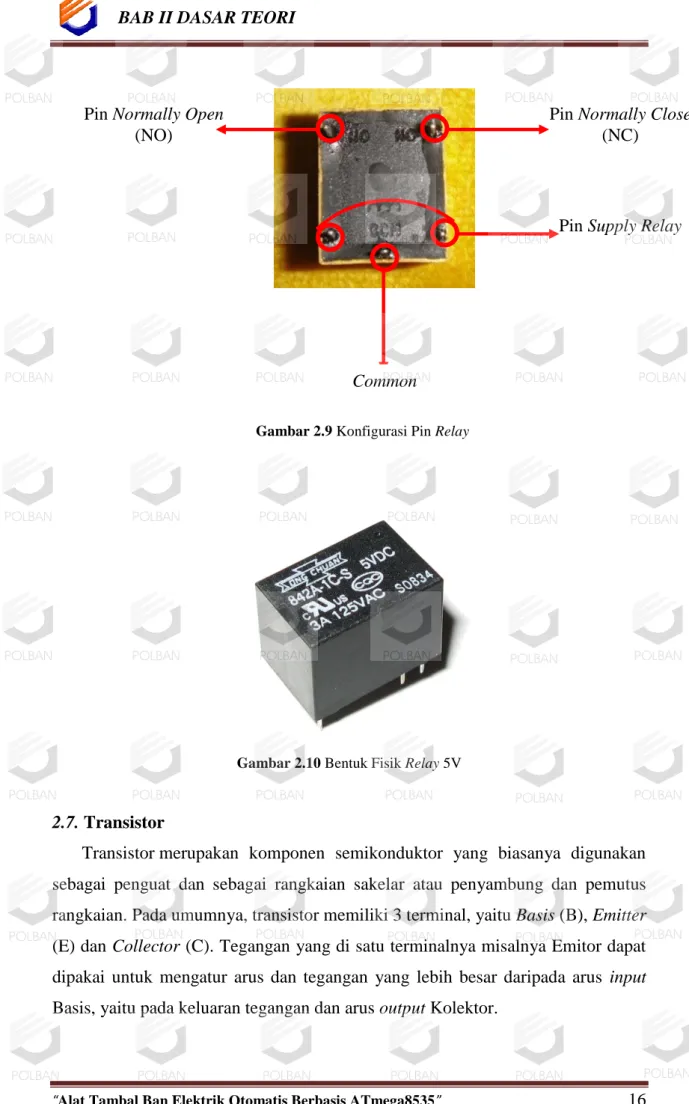 Gambar 2.9 Konfigurasi Pin Relay 