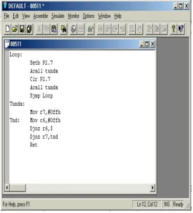 Gambar 2.3   8051 Editor, Assembler, Simulator (IDE) 