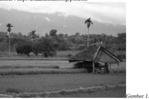 Gambar 1. Hamparan sawah 